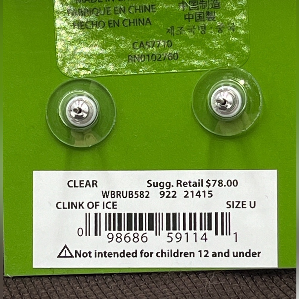 Kate Spade New York Faceted
Clink of Ice Linear Silver Plated‎ Drop Earrings New - Picture 11 of 12